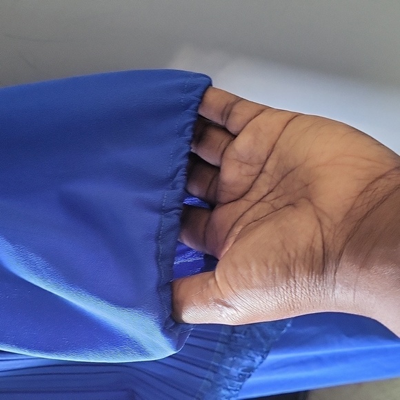 Vintage Encore Royal Blue Swing Dress Bow tie 🎀 ,lacey detailing attached - Picture 8 of 16